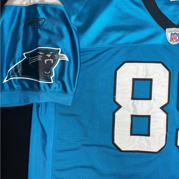 Steve Smith Carolina Panthers Authentic Reebok Jersey, Blue, Size 60, RARE!